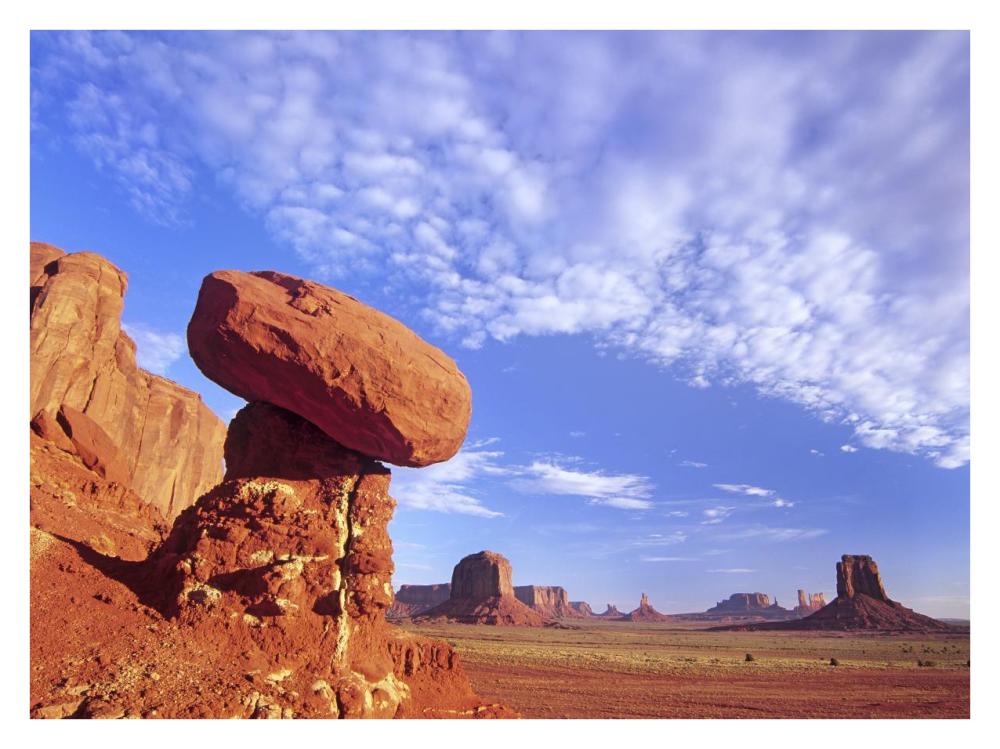 Mushroom Rock in Monument Valley Najavo Tribal Park, Arizona-Paper Art-34"x26"