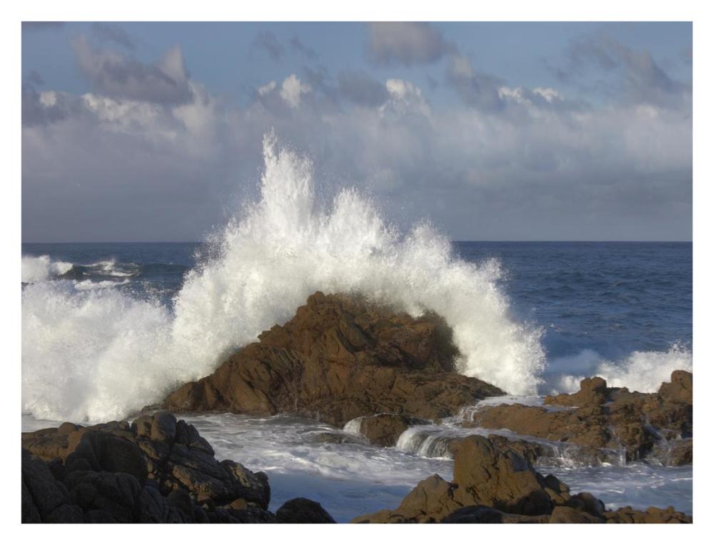 Crashing waves at Garrapata State Beach, Big Sur, California-Paper Art-34"x26"