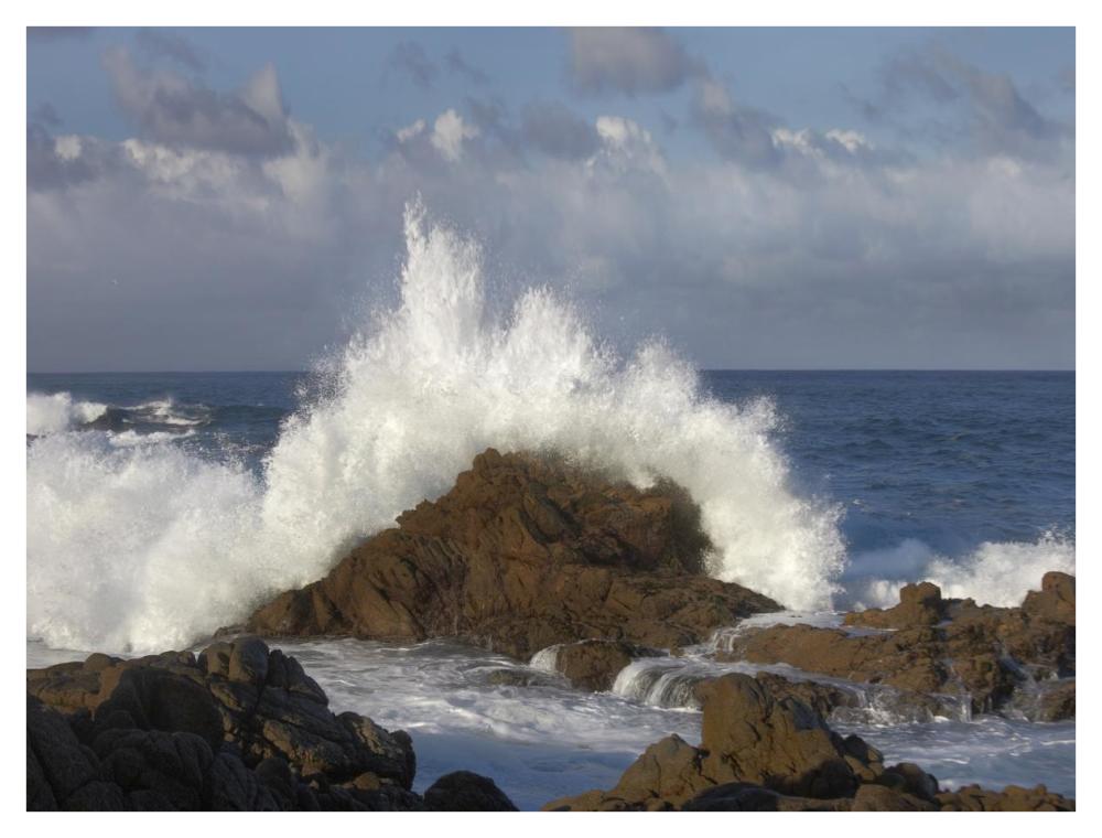 Crashing waves at Garrapata State Beach, Big Sur, California-Paper Art-42"x32"