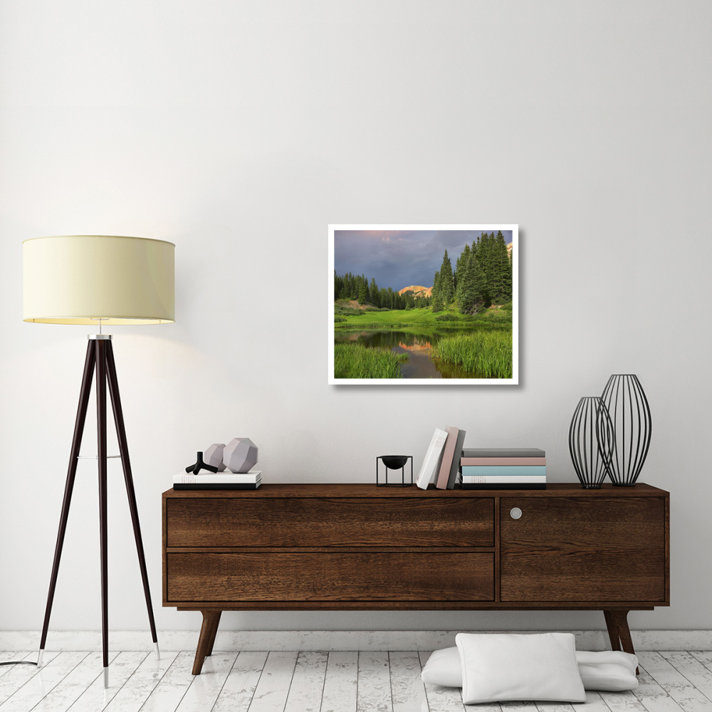 Red Mountain reflected in pond, San Juan Mountains, Colorado-Paper Art-32&quotx26.9"