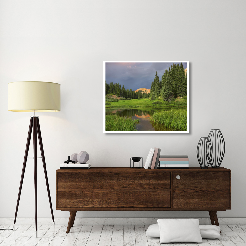 Red Mountain reflected in pond, San Juan Mountains, Colorado-Paper Art-42&quotx35.2"