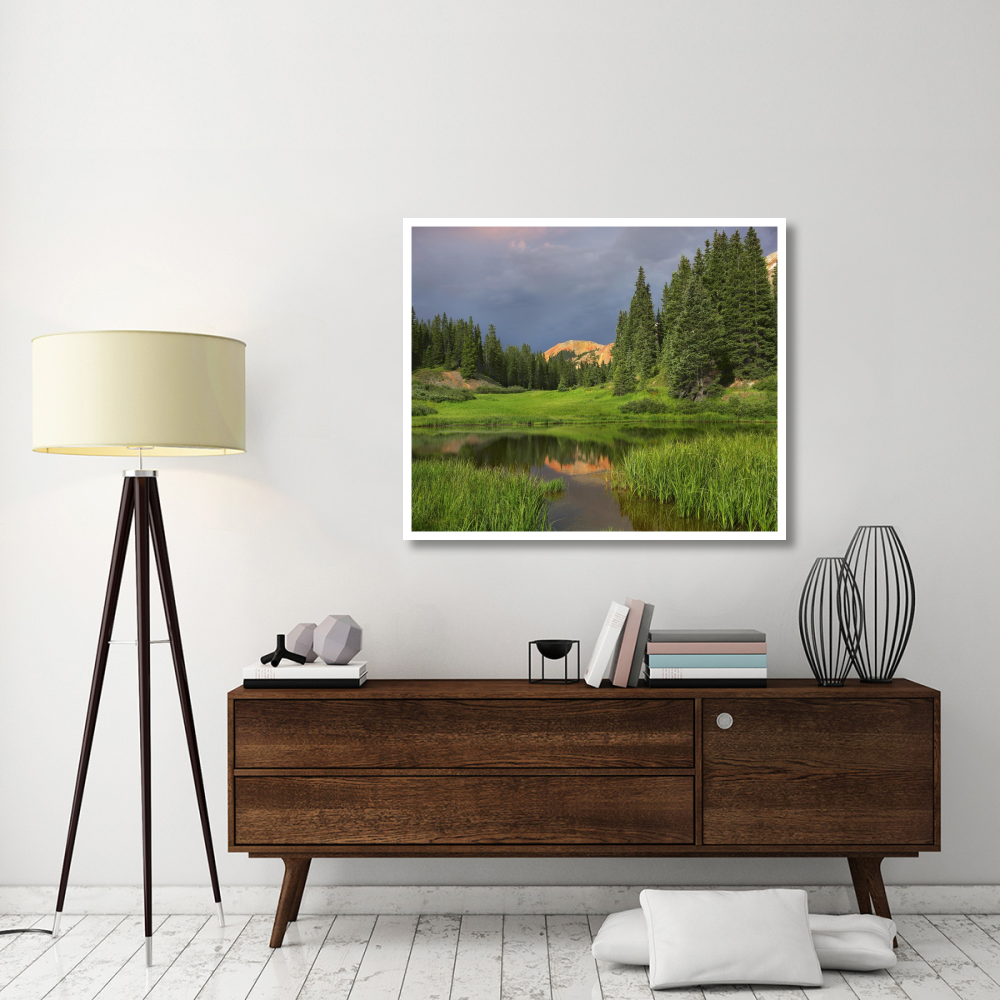 Red Mountain reflected in pond, San Juan Mountains, Colorado-Paper Art-46&quotx38.52"