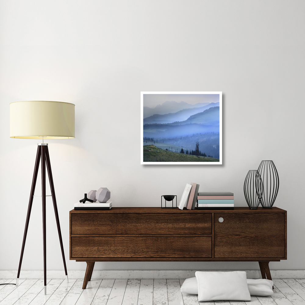 Mist over Absaroka Range, Yellowstone National Park, Wyoming-Paper Art-32&quotx28.7"