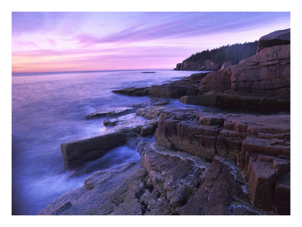 Atlantic coast near Thunder Hole, Acadia National Park, Maine-Paper Art-26"x20"