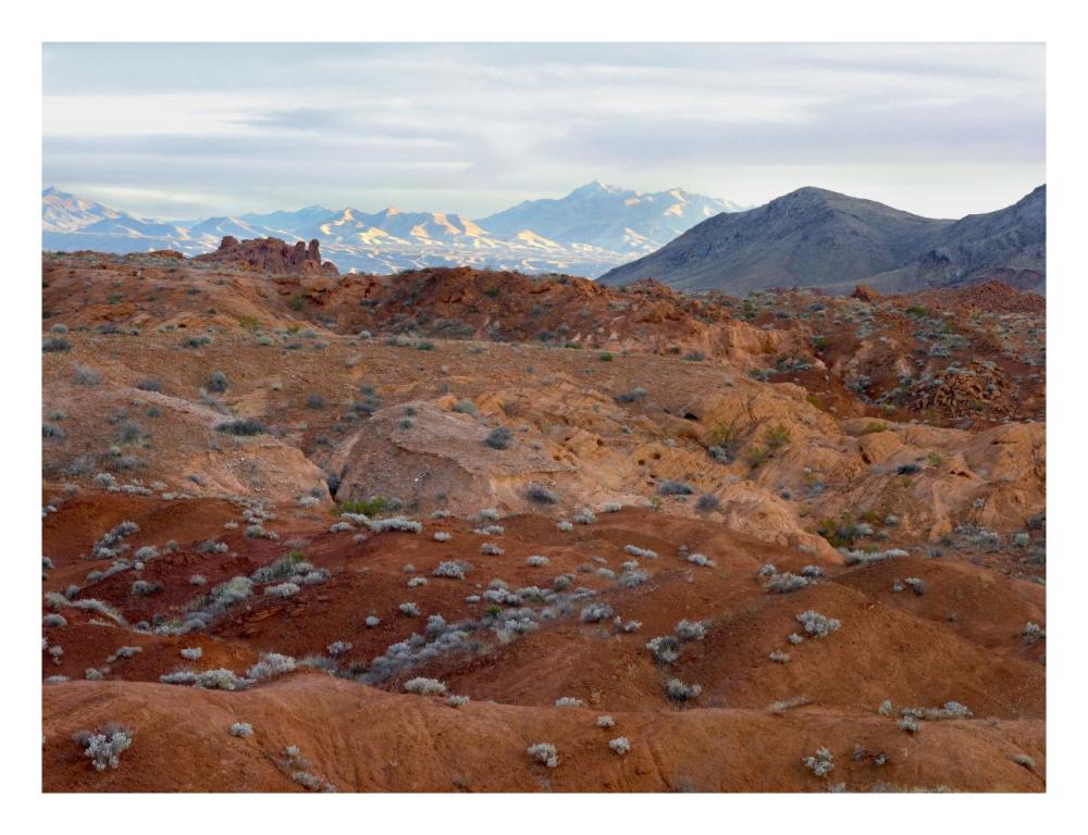 Black Mountains surrounding Valley of Fire State Park, Nevada-Paper Art-26"x20"