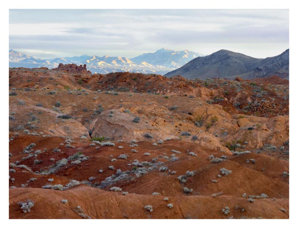 Black Mountains surrounding Valley of Fire State Park, Nevada-Paper Art-34"x26"