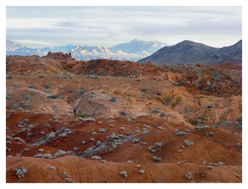 Black Mountains surrounding Valley of Fire State Park, Nevada-Paper Art-42"x32"