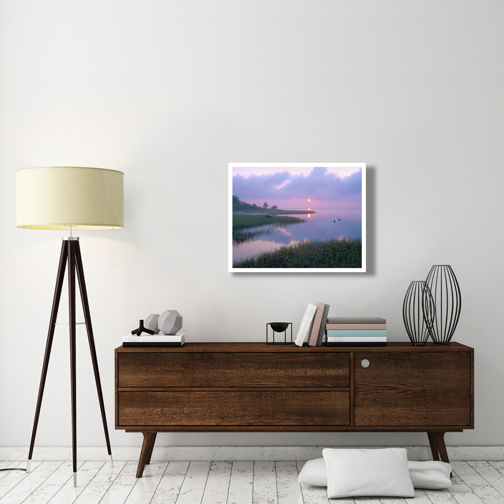 Marsh at sunrise over Eagle Bay, St Joseph Peninsula, Florida-Paper Art-34&quotx26"