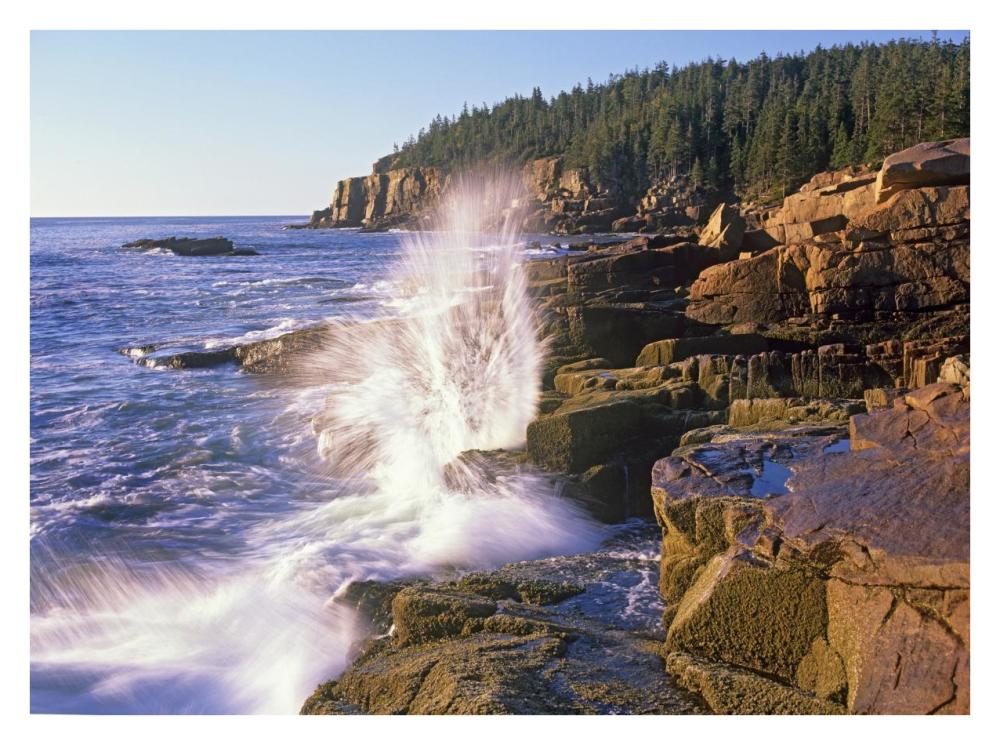 Atlantic Coast near Thunder Hole, Acadia National Park, Maine-Paper Art-34"x26"