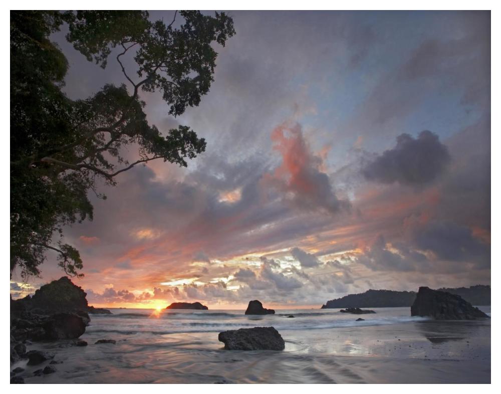 Beach and coastline, Manuel Antonio National Park, Costa Rica-Paper Art-50"x38"