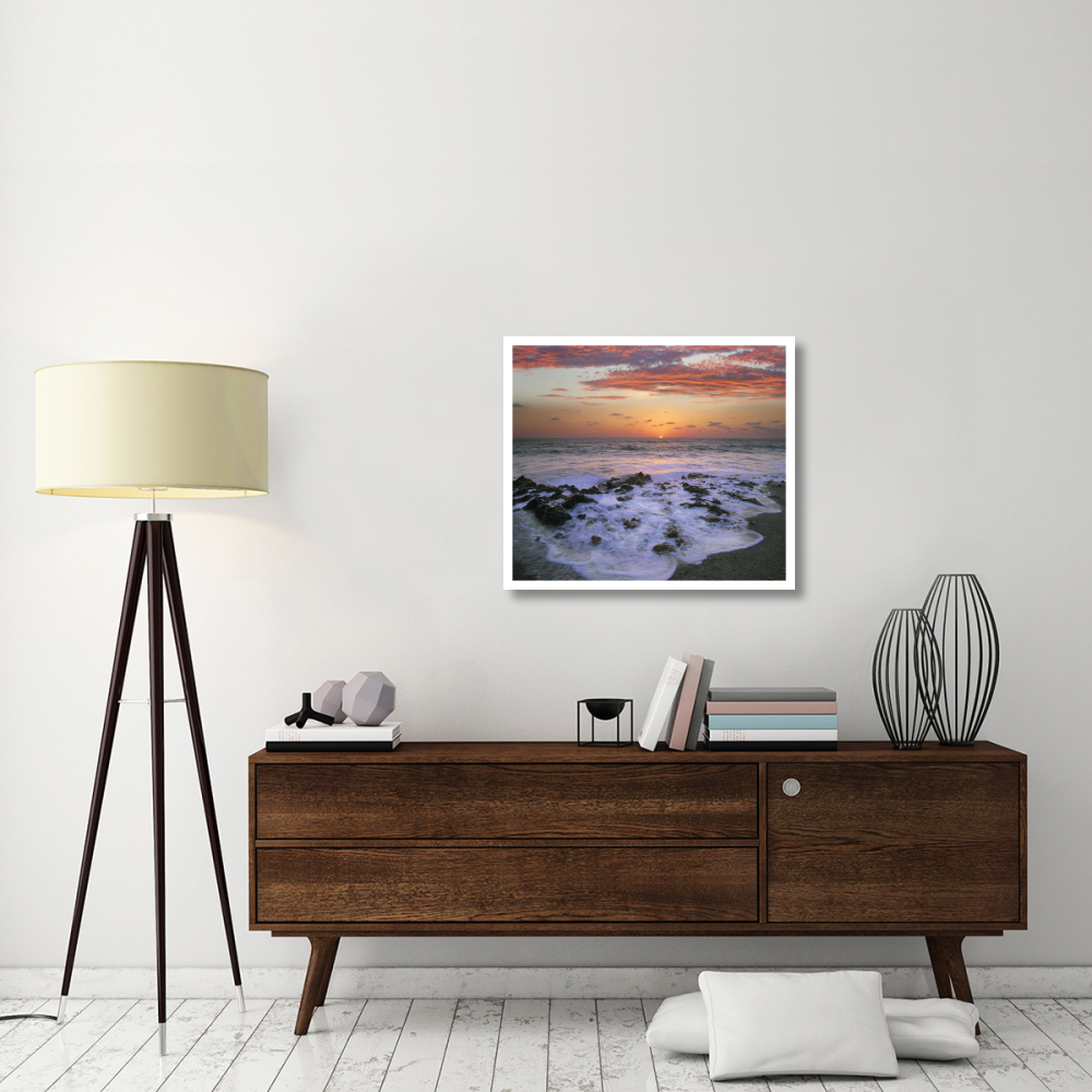 Coast at sunset, Blowing Rocks Beach, Jupiter Island, Florida-Paper Art-32&quotx27.8"