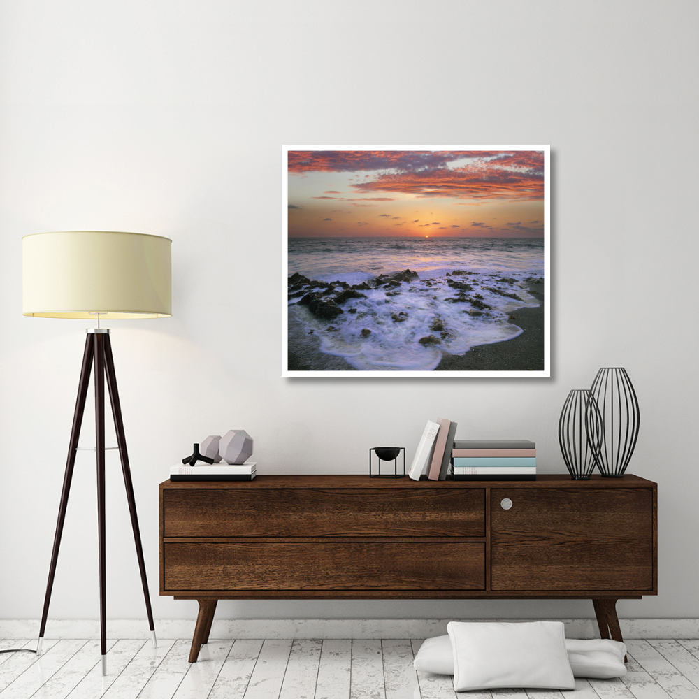 Coast at sunset, Blowing Rocks Beach, Jupiter Island, Florida-Paper Art-46&quotx39.84"