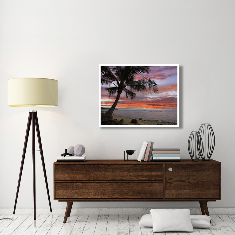 Coconut Palm at sunset near Dimiao, Bohol Island, Philippines-Paper Art-42&quotx32"