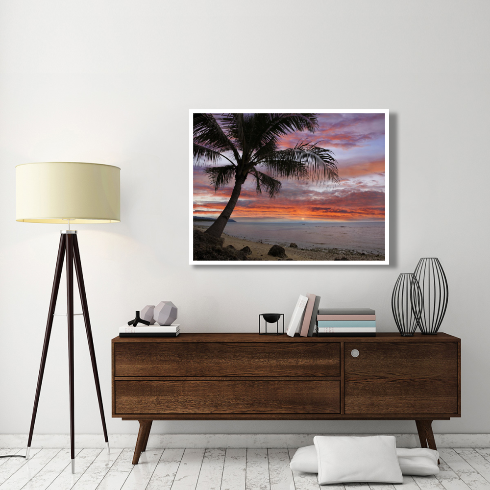 Coconut Palm at sunset near Dimiao, Bohol Island, Philippines-Paper Art-50&quotx38"