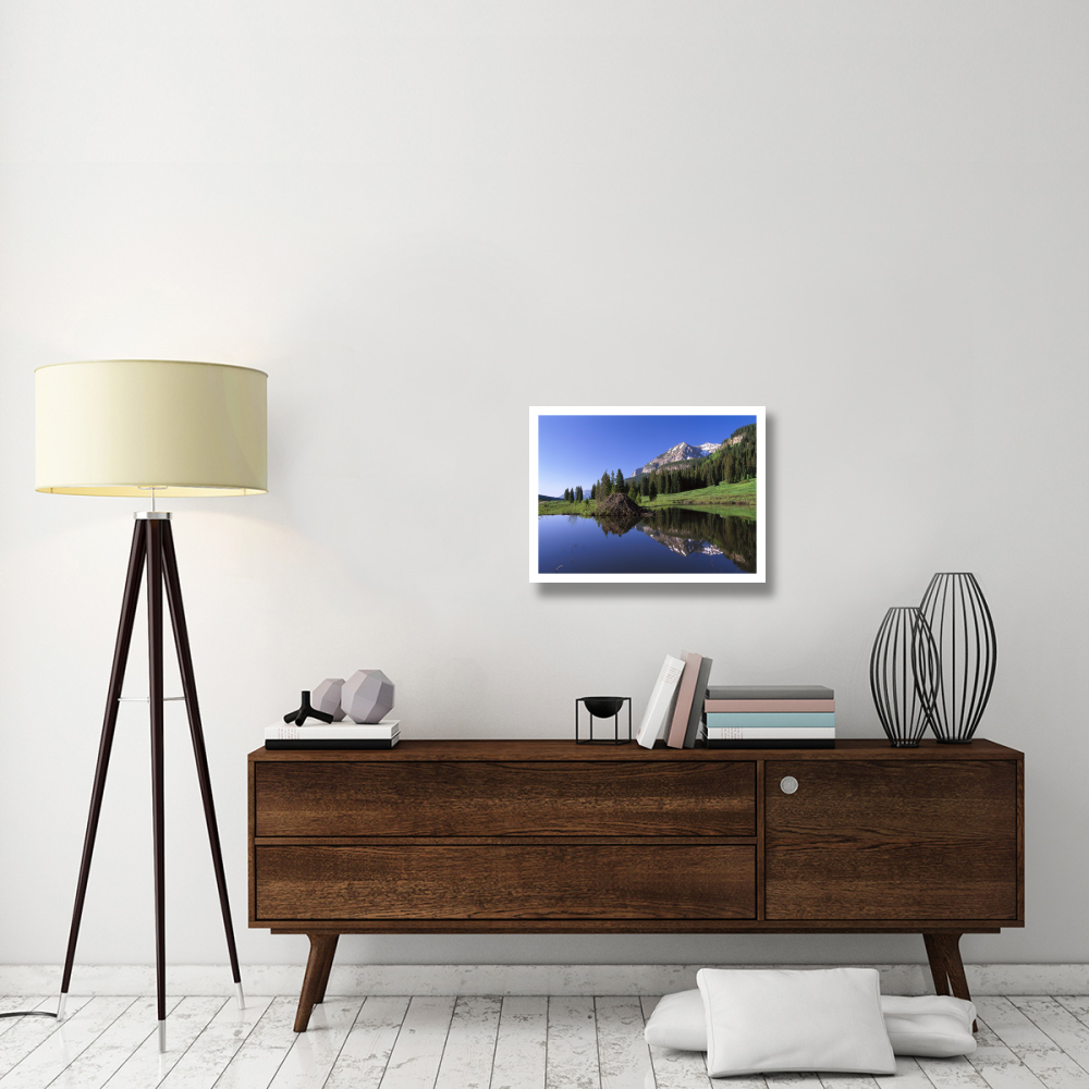 Gothic Mountain and Beaver Lodge, near Crested Butte, Colorado-Paper Art-26&quotx20"