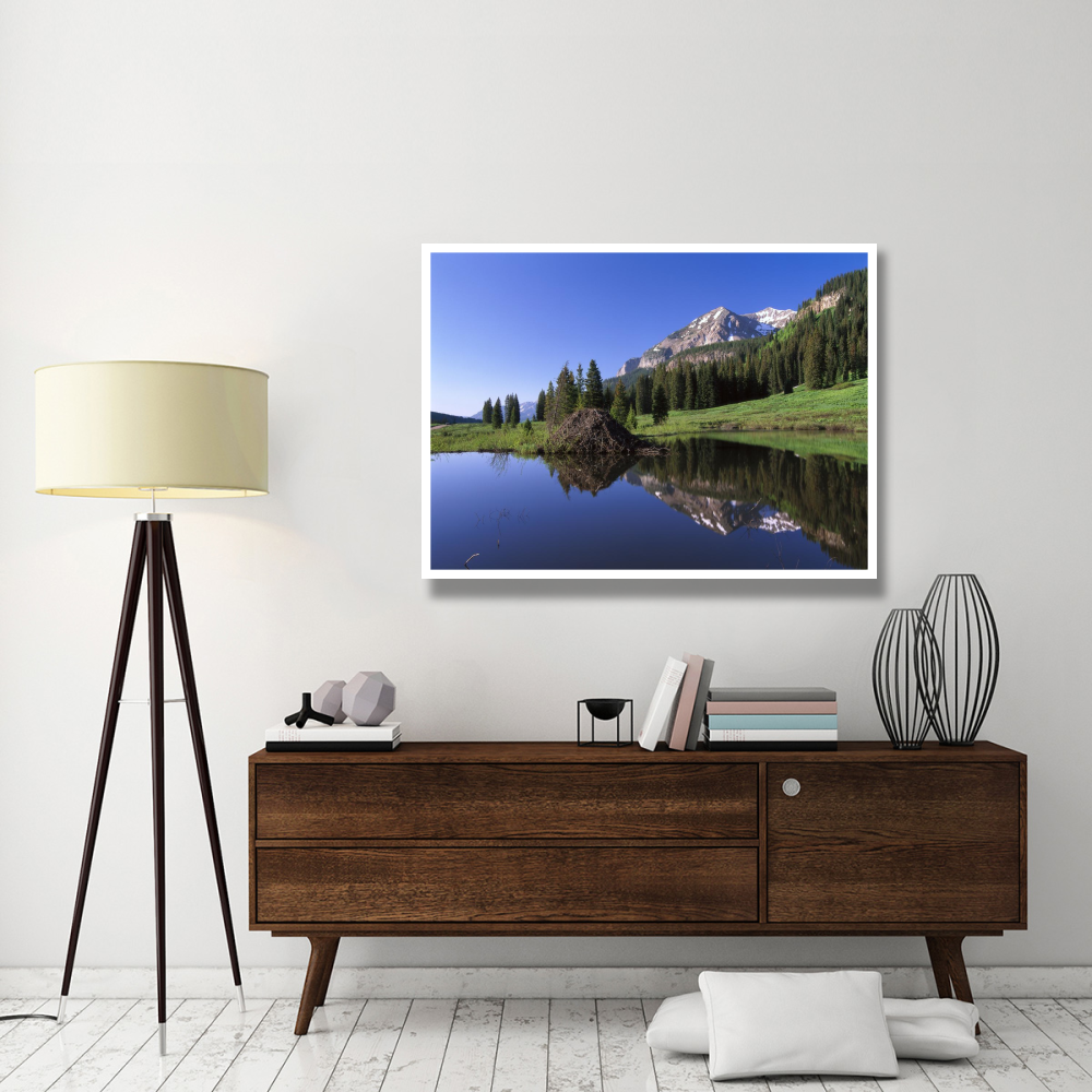 Gothic Mountain and Beaver Lodge, near Crested Butte, Colorado-Paper Art-50&quotx38"