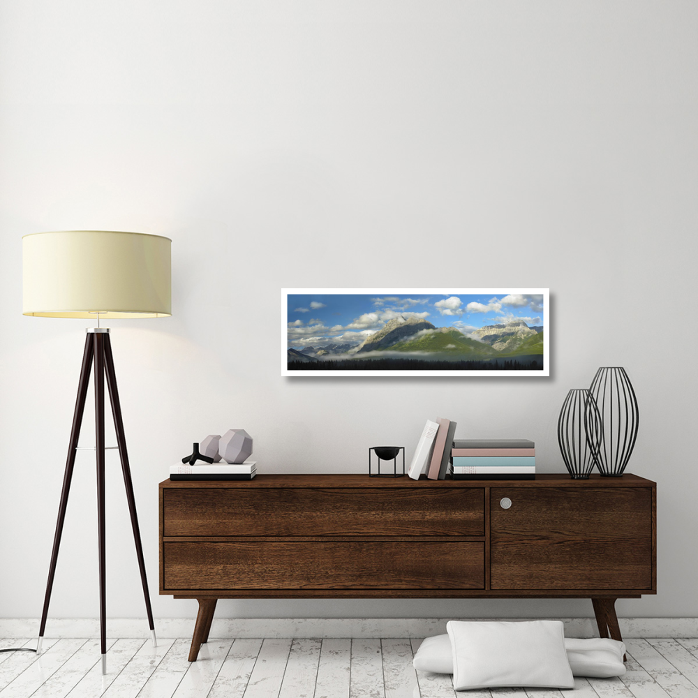 Panoramic view of Mt Kidd, Kananaskis Country, Alberta, Canada-Paper Art-46&quotx15.2"