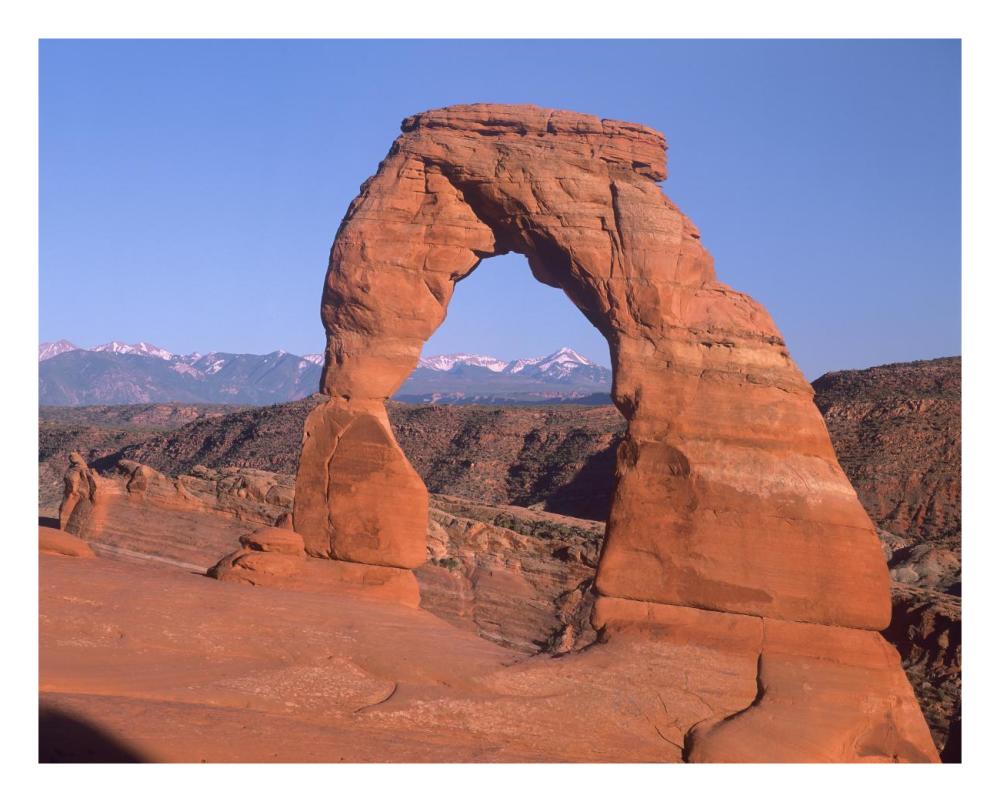 Delicate Arch and La Sal Mountains, Arches National Park, Utah-Paper Art-26"x22"