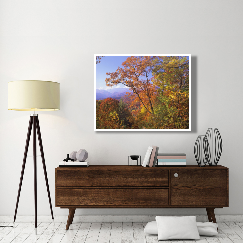 Great Smoky Mountains from, Blue Ridge Parkway, North Carolina-Paper Art-50&quotx38"