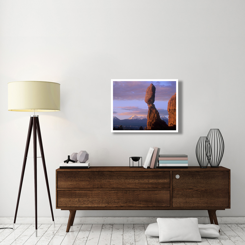 La Sal Mountains and Balanced Rock, Arches National Park, Utah-Paper Art-34&quotx26"