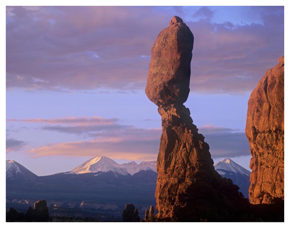 La Sal Mountains and Balanced Rock, Arches National Park, Utah-Paper Art-50"x38"