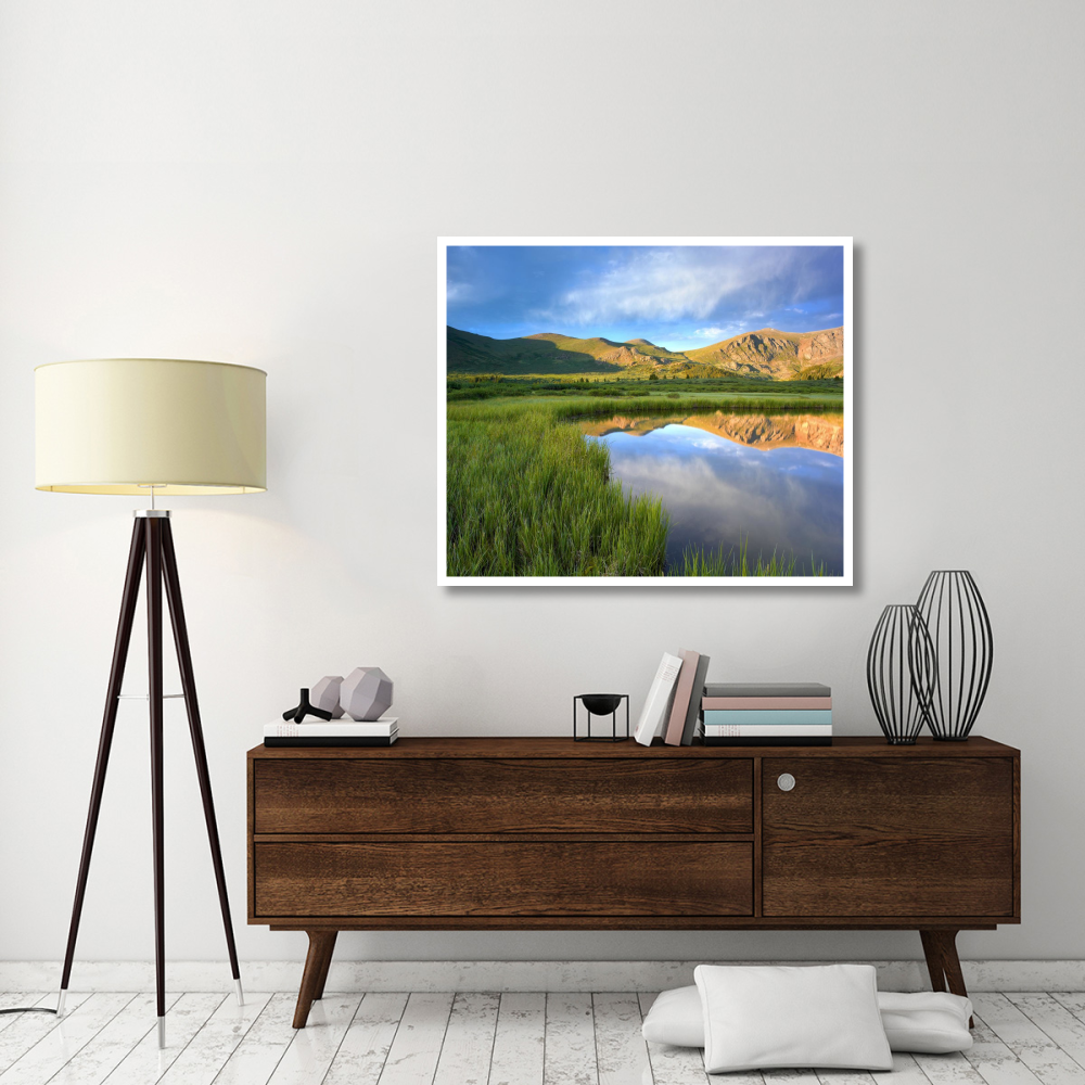 Mount Bierstadt from Guanella Pass reflected in pond, Colorado-Paper Art-46&quotx38.52"