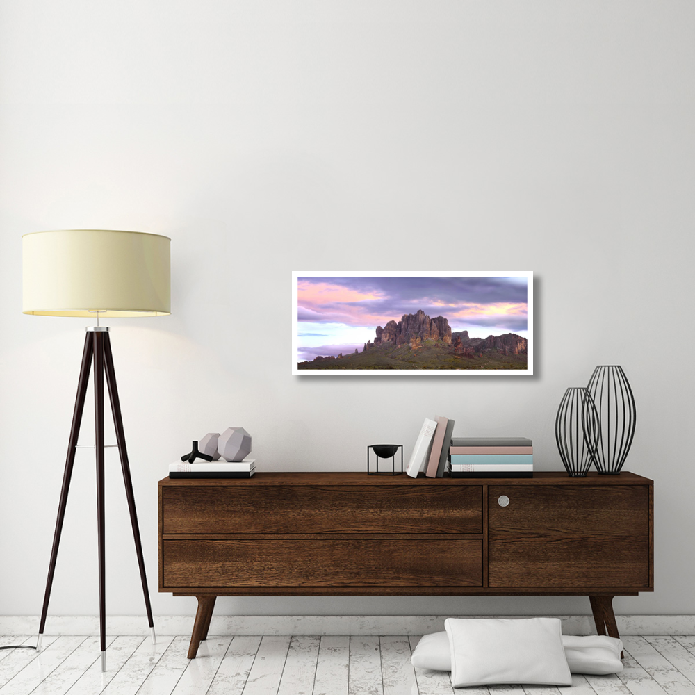 Panoramic view of the Superstition Mountains at sunset, Arizona-Paper Art-42&quotx18"