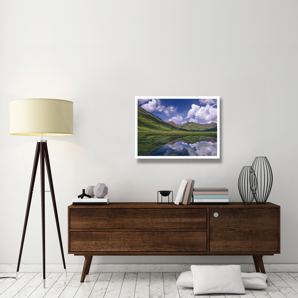 Ruby Range reflected in lake Gunnison National Forest, Colorado-Paper Art-34&quotx26"