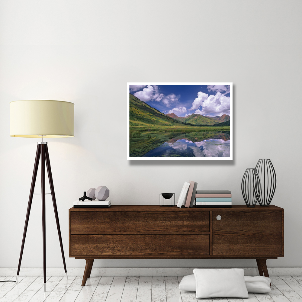 Ruby Range reflected in lake Gunnison National Forest, Colorado-Paper Art-42&quotx32"