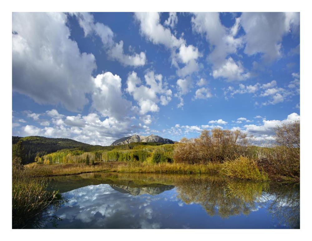 Pond near East Beckwith Mountain, West Elk Wilderness, Colorado-Paper Art-26"x20"