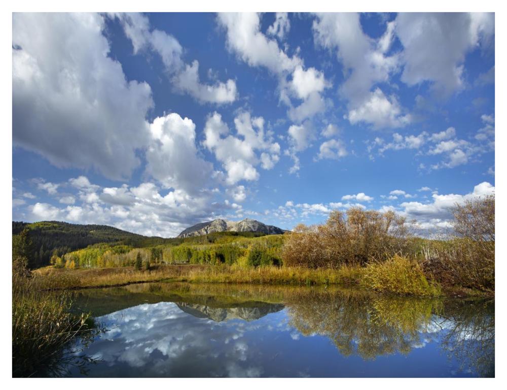 Pond near East Beckwith Mountain, West Elk Wilderness, Colorado-Paper Art-42"x32"
