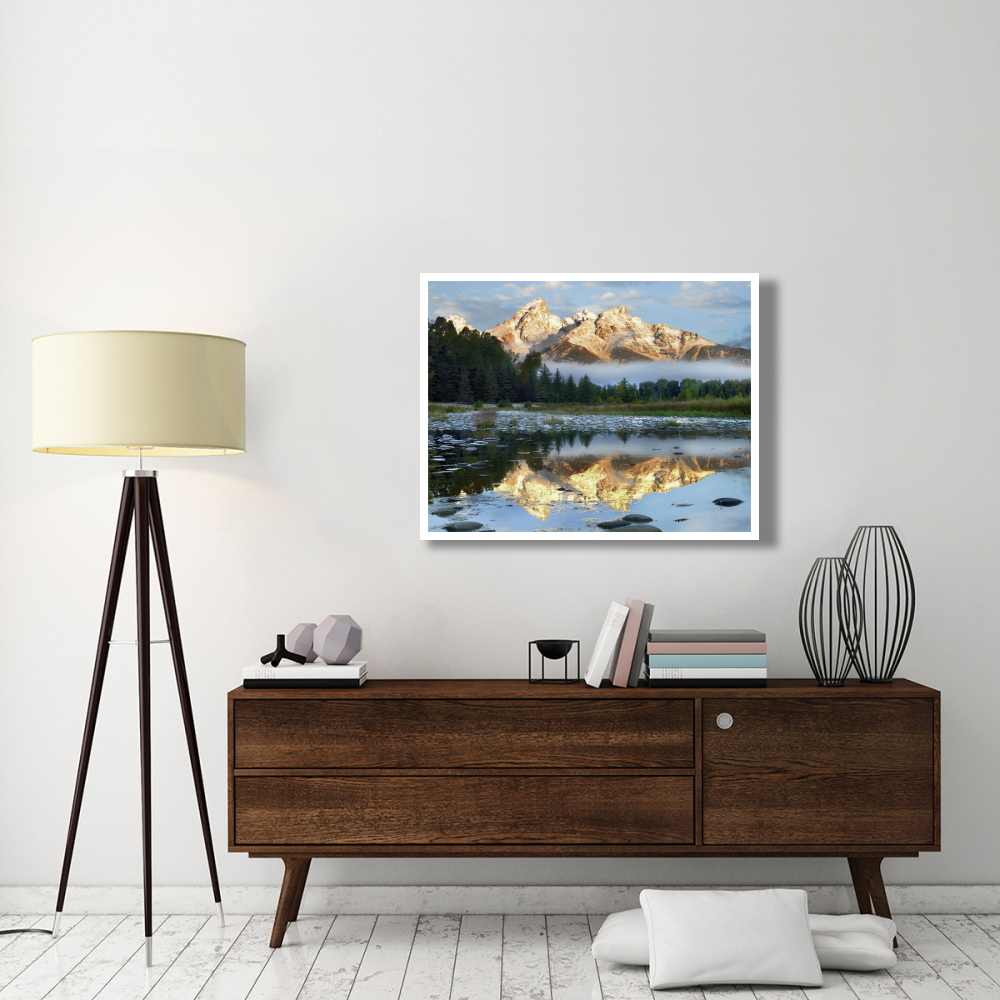 Pond reflecting Grand Tetons, Grand Teton National Park, Wyoming-Paper Art-42&quotx32"