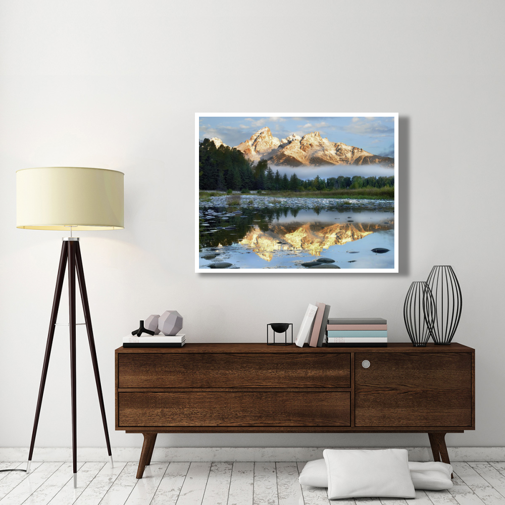 Pond reflecting Grand Tetons, Grand Teton National Park, Wyoming-Paper Art-50&quotx38"