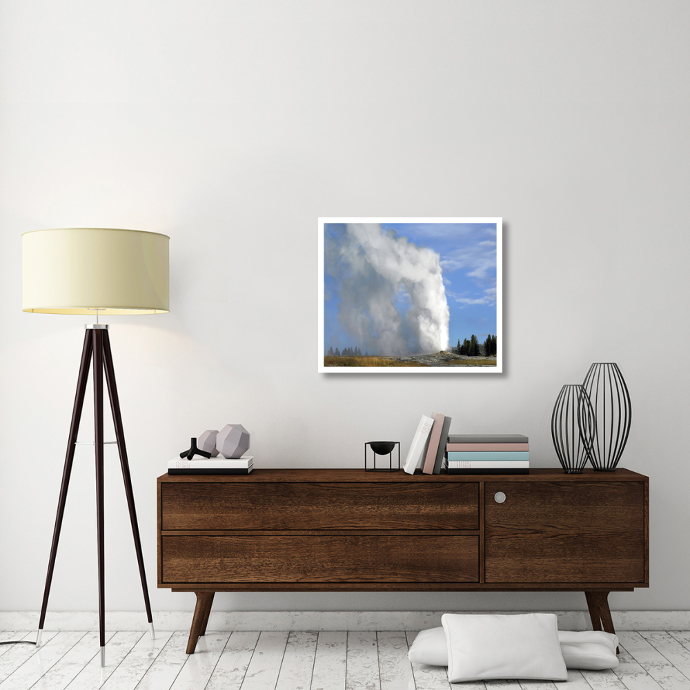Old Faithful geyser spouting, Yellowstone National Park, Wyoming-Paper Art-32&quotx26.9"