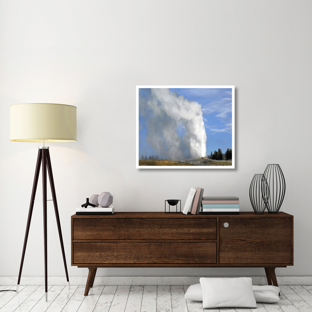 Old Faithful geyser spouting, Yellowstone National Park, Wyoming-Paper Art-38&quotx31.88"