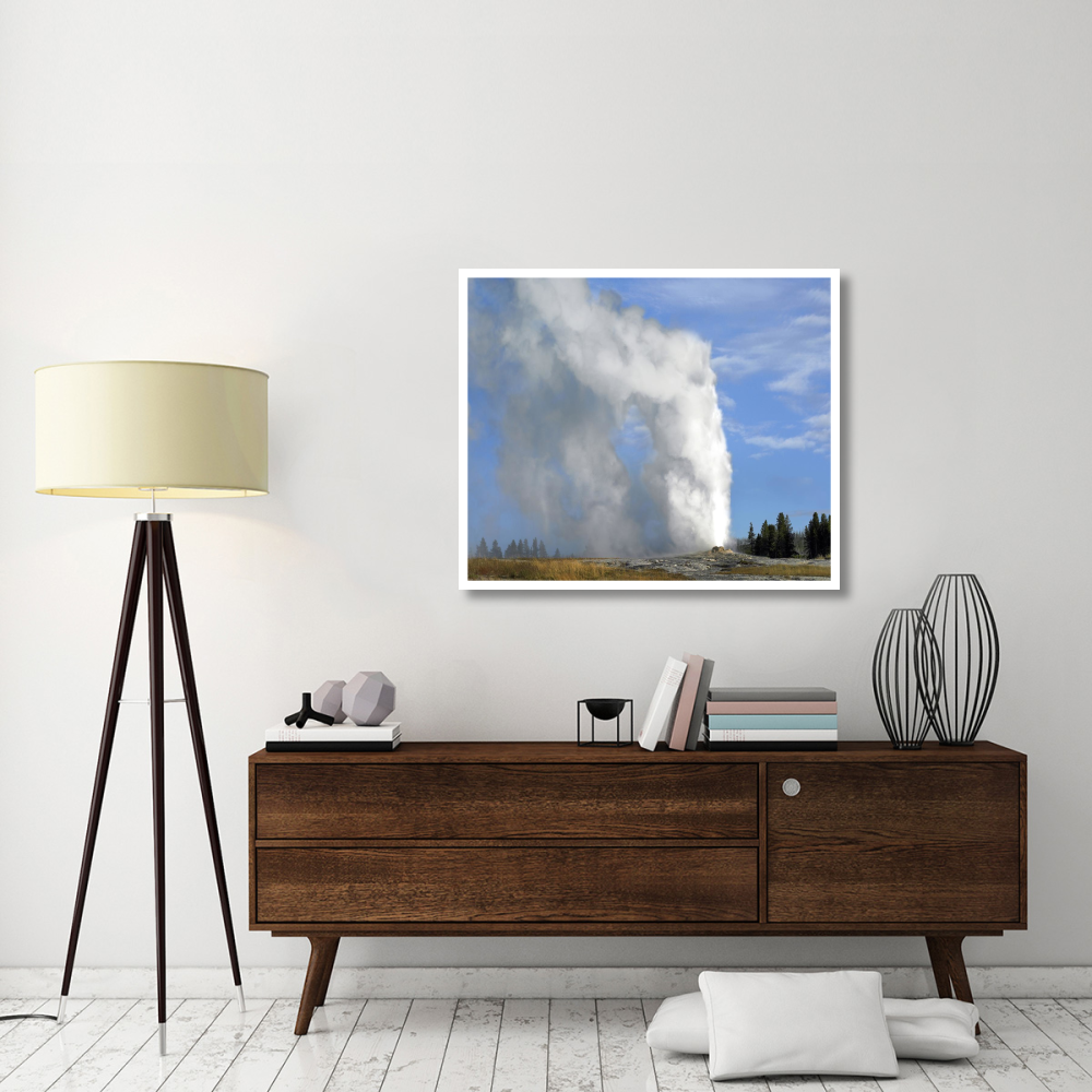 Old Faithful geyser spouting, Yellowstone National Park, Wyoming-Paper Art-42&quotx35.2"