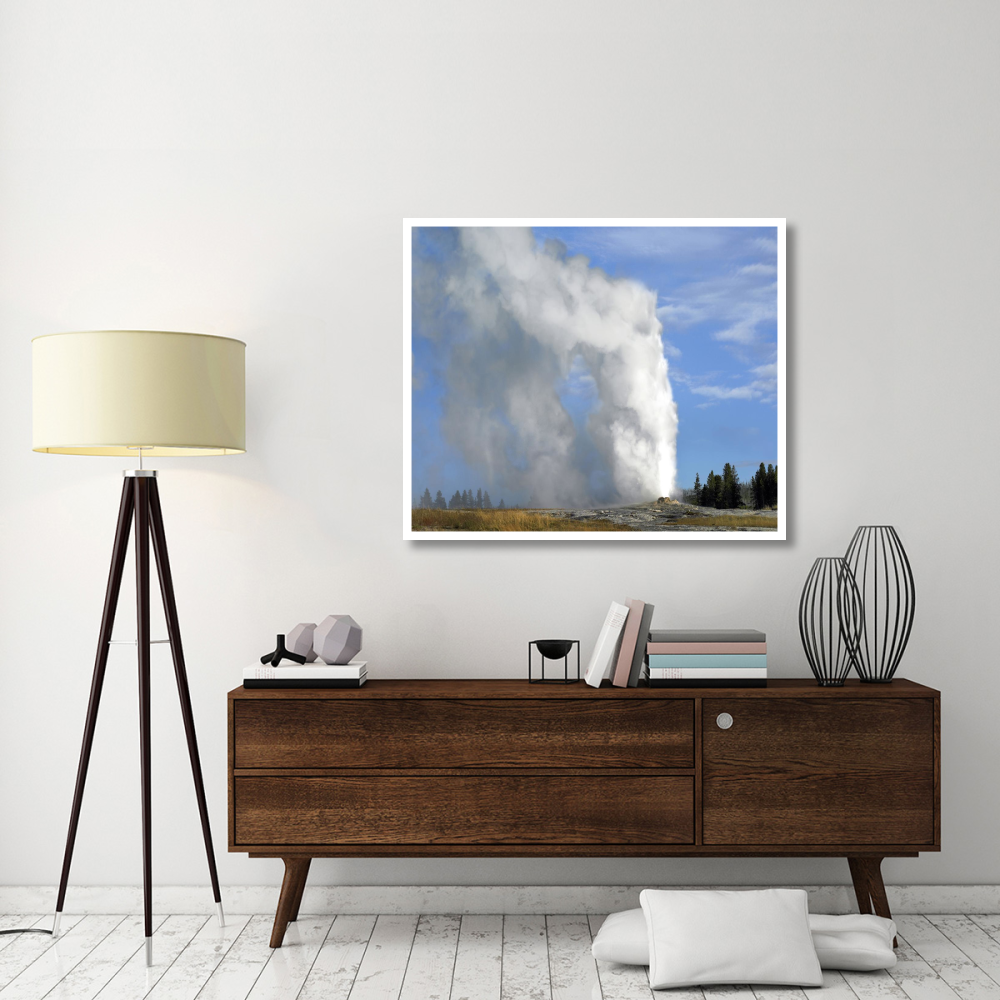 Old Faithful geyser spouting, Yellowstone National Park, Wyoming-Paper Art-46&quotx38.52"