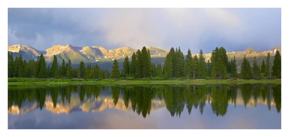 Panorama of West Needle Mountains, Weminuche Wilderness, Colorado-Paper Art-38"x18.2"