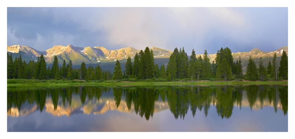 Panorama of West Needle Mountains, Weminuche Wilderness, Colorado-Paper Art-42"x20"