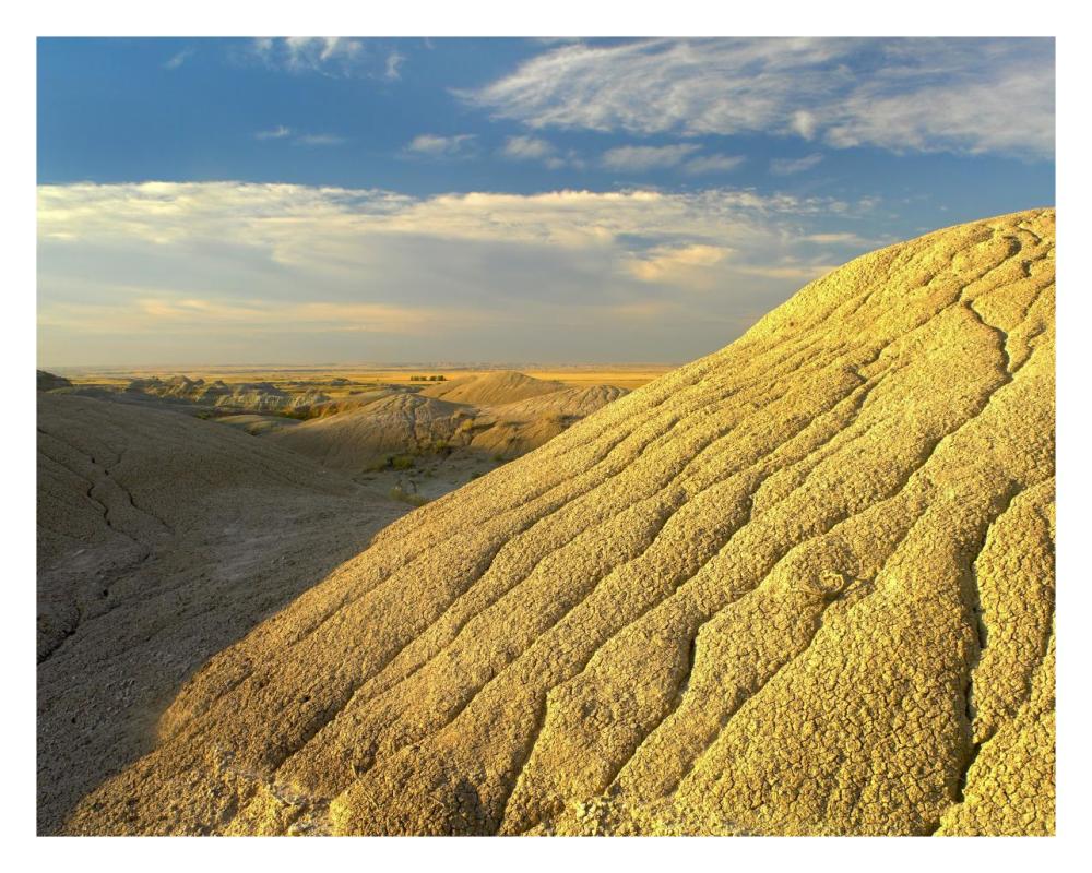 Detail of erosional feature, Badlands National Park, South Dakota-Paper Art-30"x24"