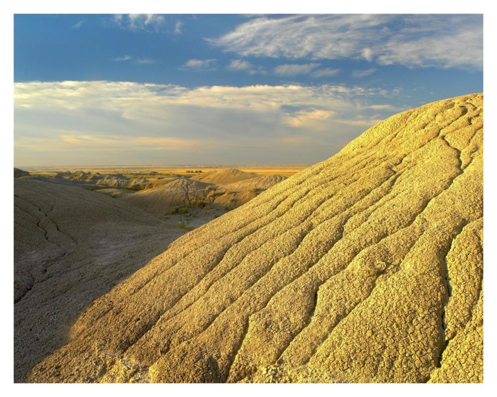 Detail of erosional feature, Badlands National Park, South Dakota-Paper Art-37"x30"