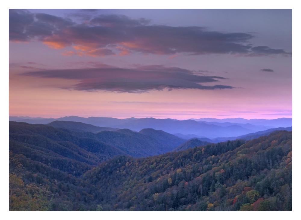Newfound Gap, Great Smoky Mountains National Park, North Carolina-Paper Art-18"x14"