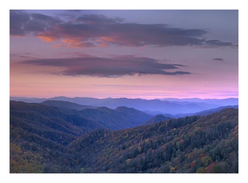 Newfound Gap, Great Smoky Mountains National Park, North Carolina-Paper Art-26"x20"