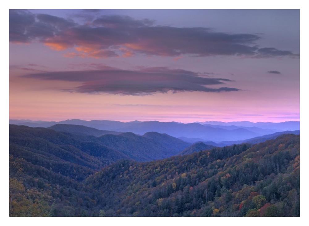 Newfound Gap, Great Smoky Mountains National Park, North Carolina-Paper Art-34"x26"