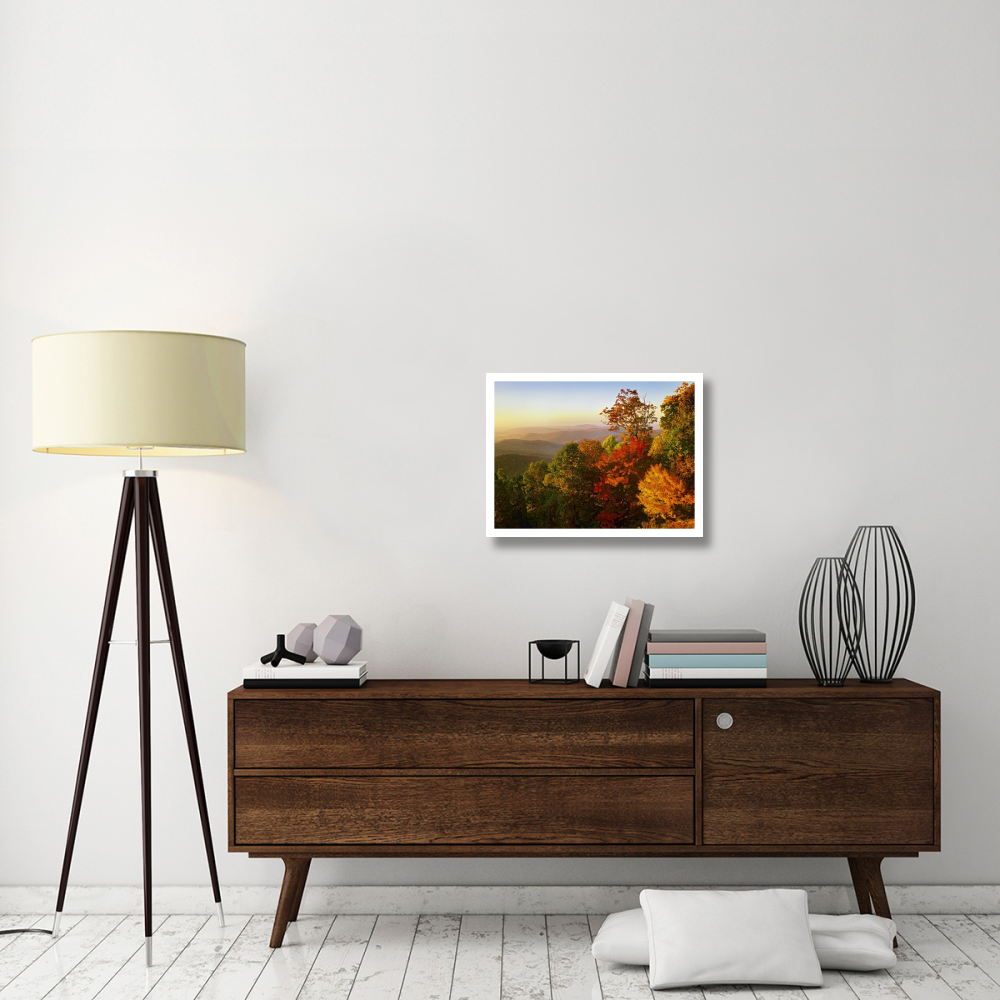 Blue Ridge Mountains from Bluff Mountain Overlook, North Carolina-Paper Art-26&quotx20"