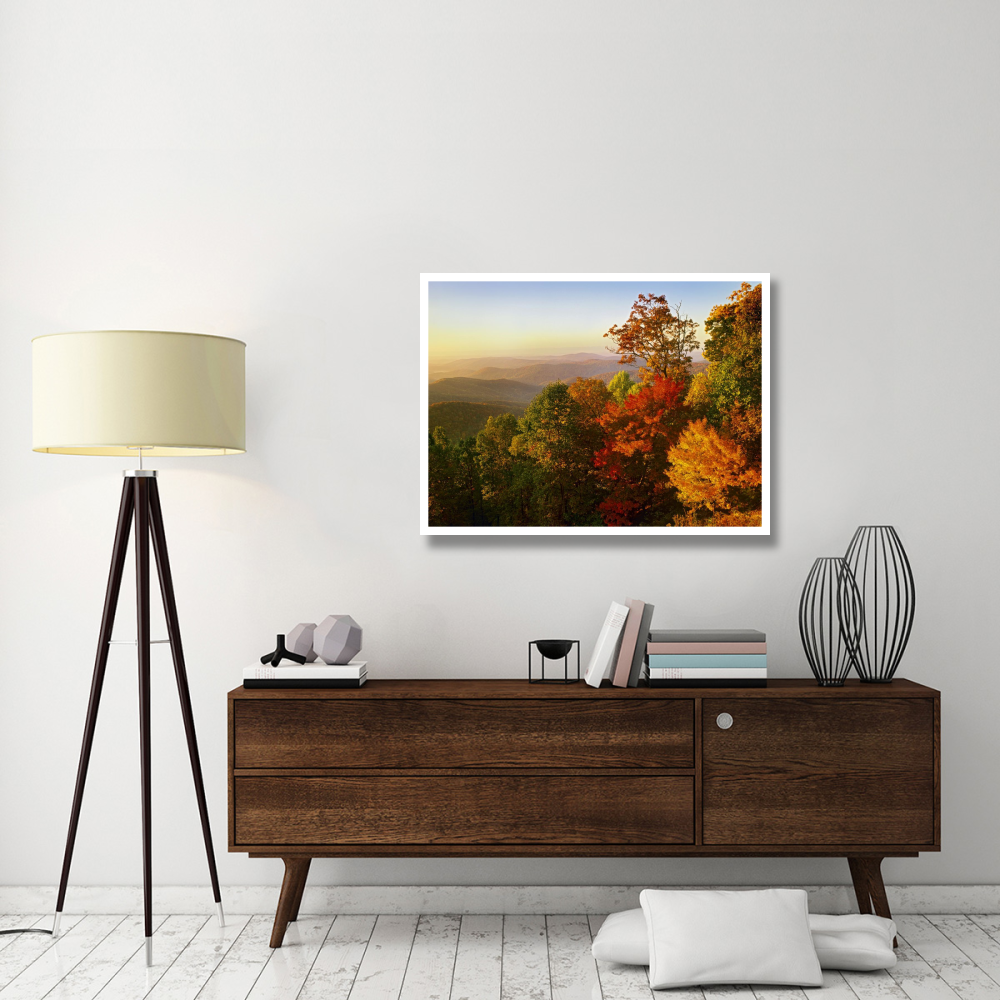 Blue Ridge Mountains from Bluff Mountain Overlook, North Carolina-Paper Art-42&quotx32"