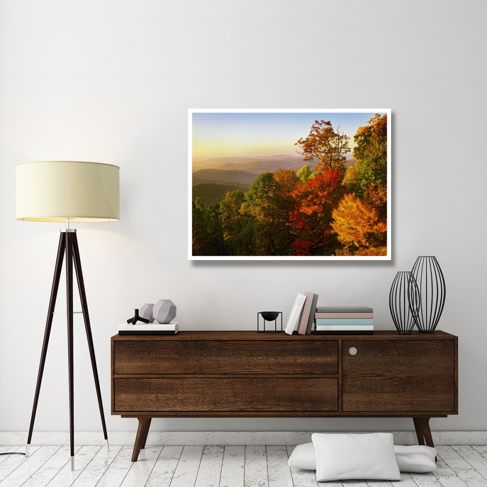 Blue Ridge Mountains from Bluff Mountain Overlook, North Carolina-Paper Art-50&quotx38"