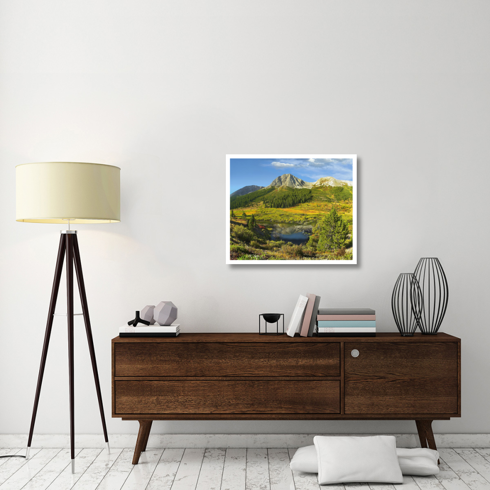 Pond and Green Mountain, Green Mountain National Forest, Colorado-Paper Art-32&quotx26.9"