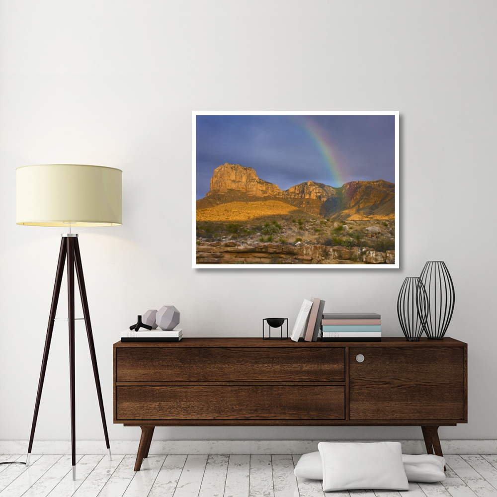 Rainbow near El Capitan, Guadalupe Mountains National Park, Texas-Paper Art-50&quotx38"