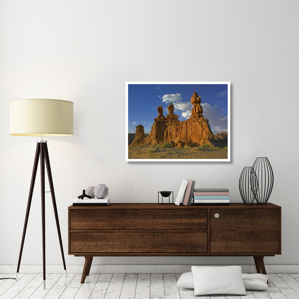 Eroded sandstone, The Three Judges, Goblin Valley State Park, Utah-Paper Art-42&quotx32"